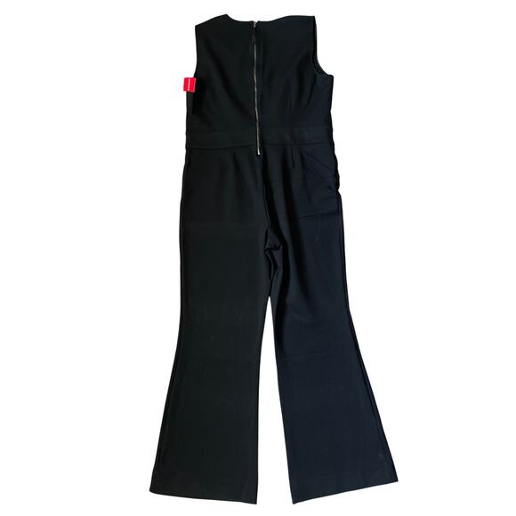 SPANX‎ Perfect Sleeveless Flare Leg Jumpsuit in Classic Black Size Medium Petite - Picture 7 of 11